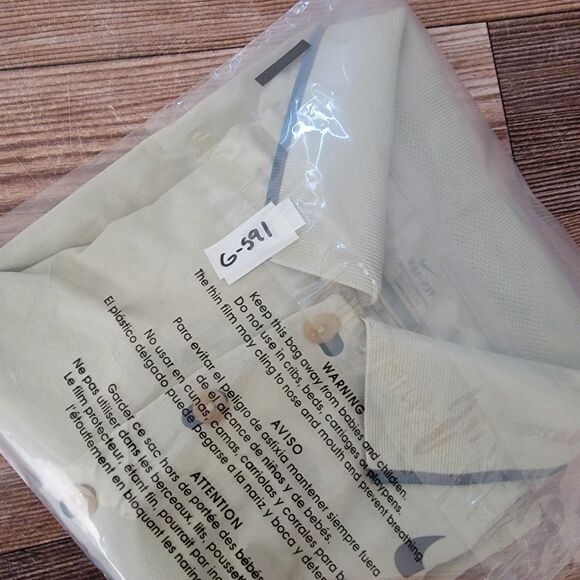 Nike Roger Federer Mens Size S Small RF Tennis Polo Shirt 2014 Brisbane Beige - Picture 15 of 15